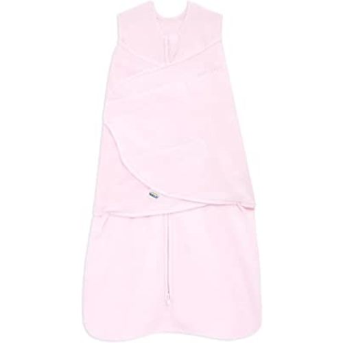 HALO Micro-Fleece Sleepsack Swaddle, 3-Way Adjustable Wearable Blanket, TOG 3.0, Soft Pink, Small, 3-6 Months