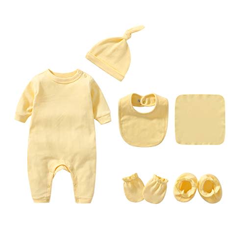 Infant Layette Gift Outfit 6 Piece Orangic Cotton Clothes & Accessories Set