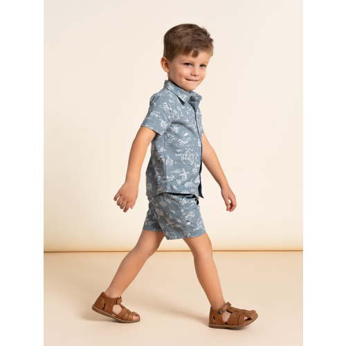 Modern Moments by Gerber Toddler Boy Woven Shirt and Short Set, Sizes 12M-5T
