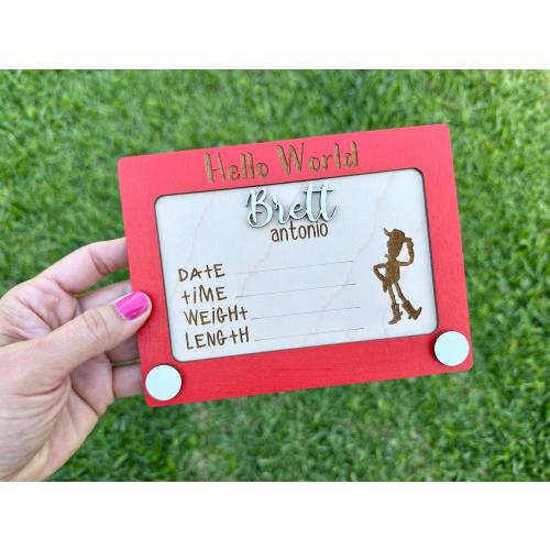 Personalized Toy Inspired Birth Announcement, Baby Birth Announcement, Toy Themed Birth Stat, Baby Photo Prop
