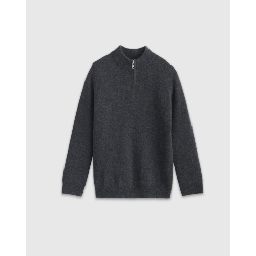 Washable Cashmere Quarter Zip Sweater