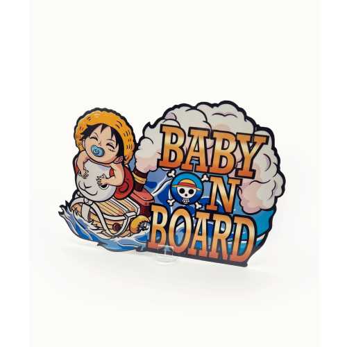 Merry Baby on Board Sticker Cute Chibi Pirate Manga Anime OP Shower Gift Peeker HighQuality Waterproof UV Resistant Car Window Bumper Decal