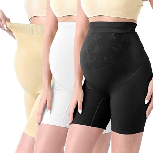 SUNNYBUY Women's Maternity High Waist Underwear Pregnancy Seamless Soft Hipster Panties Over Bump