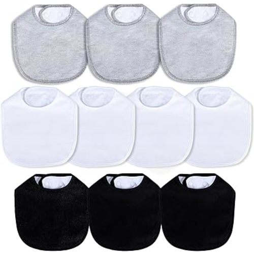 Hakochia Waterproof Baby Bibs Organic Cotton Super Soft and Absorbent With Adjustable Snap for Baby Boys and Girls