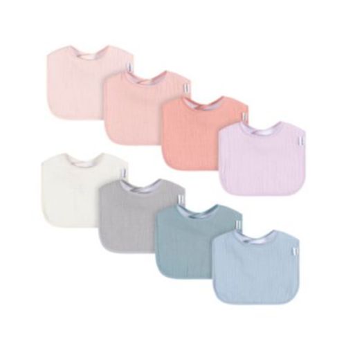 Baby Muslin 8 Pack Drooling Bibs