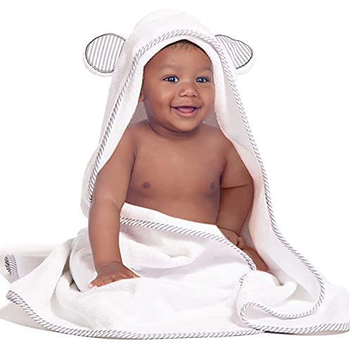 Ultra Soft Bamboo Hooded Baby Towel - Hooded Bath Towels with Ears for Babies, Toddlers - Large Baby Towel - Cute for Boys and Girls by San Francisco Baby