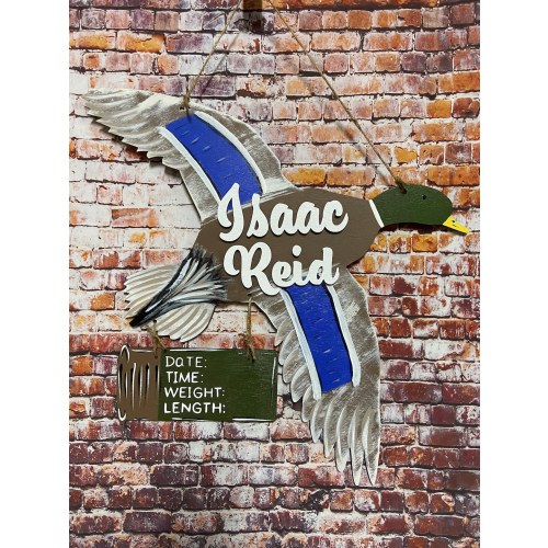 Mallard duck baby hospital door hanger