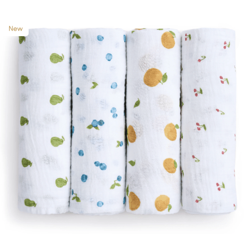 aden + anais organic cotton muslin swaddles 4 pack