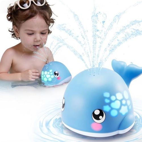 Joyfy Baby Bath Toy Whale Sprinkler, Light Up Bathtub Water Toys – Water Spraying, Vibrant Colorful Lights, Gift for Babies & Toddlers 6 Months+