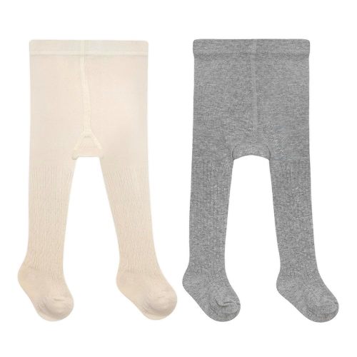 Robeez Baby Girl Heavyweight Ribbed Tights for Little Girls, Opaque 2 Pack Baby Girl Footed Cable Knit Tights