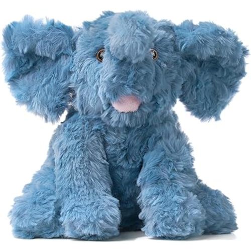 Hopearl Adorable Plush Calf Elephant Toy Floppy Elephish Ultra Soft Stuffed Animal for Boys Girls Kids Toddlers, Blue, 9''
