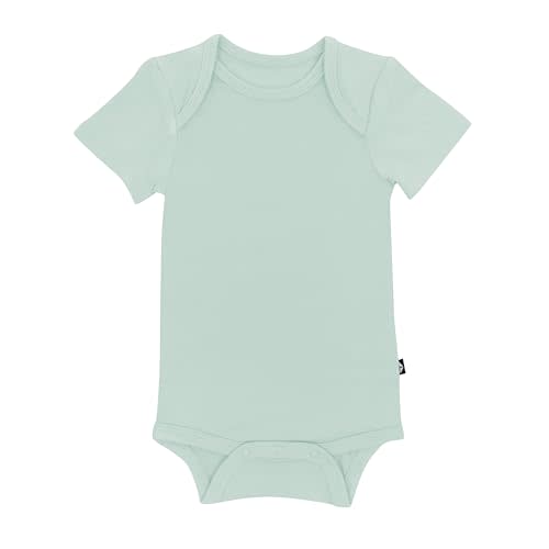 KYTE BABY Short Sleeve Unisex Baby Bodysuits, Rayon Made From Bamboo Material