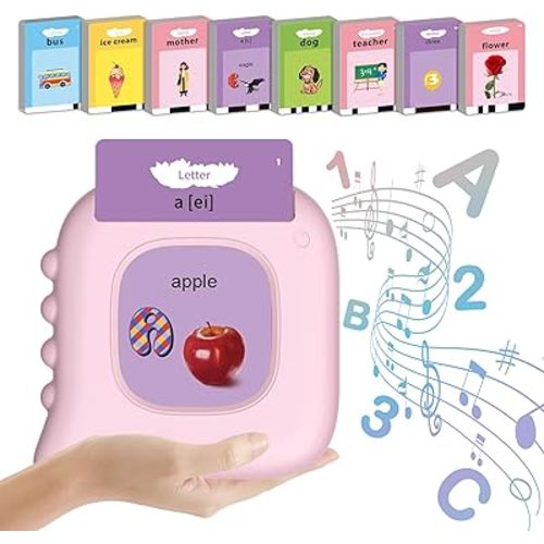 ABC Learning Toddler Girl Toys Talking Flash Cards with 510 Sight Words, Montessori Educational Toys for 2 3 4 5 6 Year Old, Pocket Speech Therapy Materials, Autism Sensory Toys, Birthday Gift Ideas