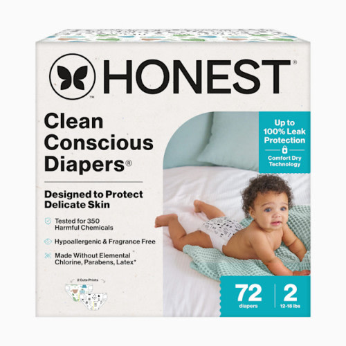 Clean Conscious Disposable Diapers Newborn-Size 2 - Turtle Time + Pattern Play