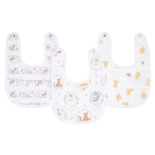 aden + anais essentials Disney Baby Cotton Muslin Snap Bibs - 3pk - Winnie and Friends