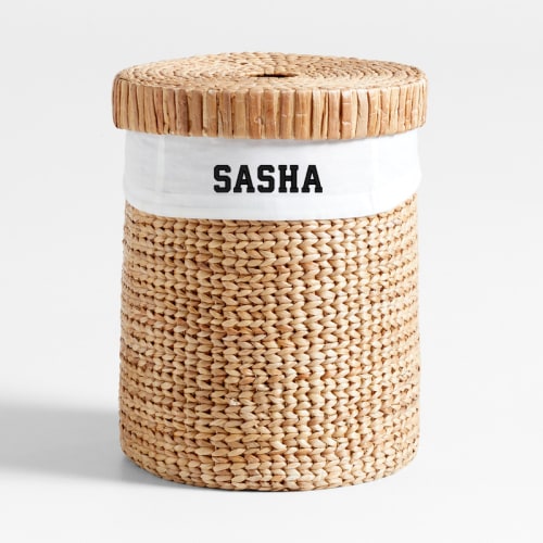 Personalized Wonderful Wicker Organic Cotton Hamper Liner