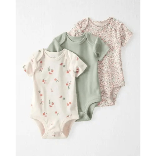 Baby 3-Pack Organic Cotton Rib Bodysuits - Little Planet | Carter's