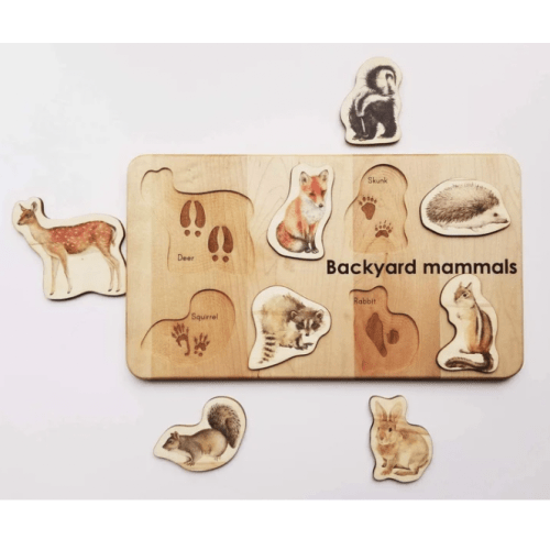 Backyard Mammals Wooden Puzzle | littlelightcollective