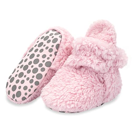Zutano Unisex Furry Baby Booties with Grippers, Organic Cotton Lining, Baby Registry Must Haves