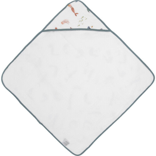 Cotton Muslin & Terry Hooded Infant Towel, Mermaids - Little Unicorn | Maisonette