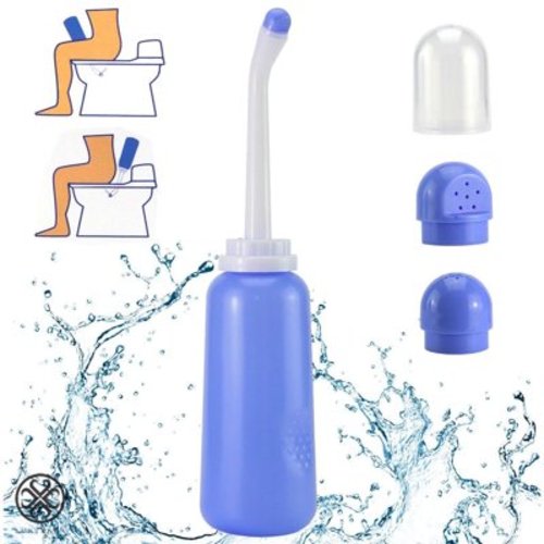 500ML Portable Bidet Sprayer Handheld Hand Spray Water Washing Toilet Bathroom Home Travel Use, Hand Held Toilet Bidet Sprayer, Portable Bidet Sprayer