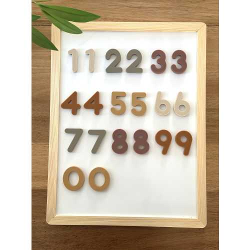 Silicone Magnetic Numbers 20 Piece Set Boho Number Magnets for Toddlers. 0-9