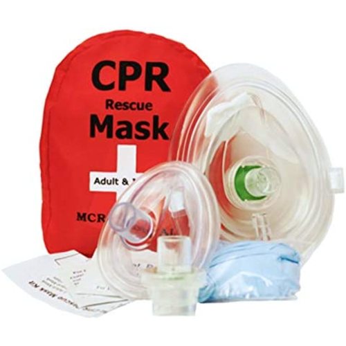 Adult & Infant CPR Mask Combo Kit with 2 Valves, MCR Medical
