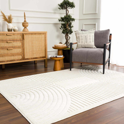 Amimma Abstract Machine Woven Area Rug | Wayfair