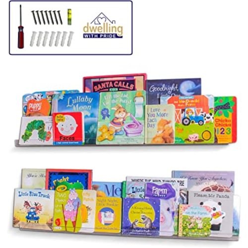 Acrylic Shelf 36 Inch (2Pack) - Acrylic Bookshelf for Toys & Books - Spice Rack & Floating Display - Acrylic Floating Shelves for Makeup & Cosmetic Product - Clear Acrylic Shelf for Books & Magazines