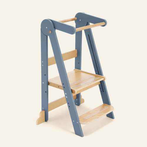 Harppa Nordi Foldable Toddler Tower – Compact Montessori-Inspired Standing Tower for Ages 2–4, Wooden Convertible Tower for Kitchen, Bathroom & More