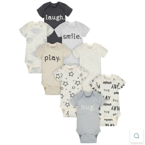 8-Pack Baby Neutral Words Onesies® Brand Bodysuits – Gerber Childrenswear