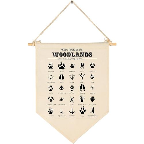 Woodland Animal Decor Art-Flag Sign Gifts for Baby Newborn Boys Girls Kids-Banner Wall Decor Gifts for Nursery Bedroom Playroom Front Door-Baby Gift Shower-New Home Christmas Gift