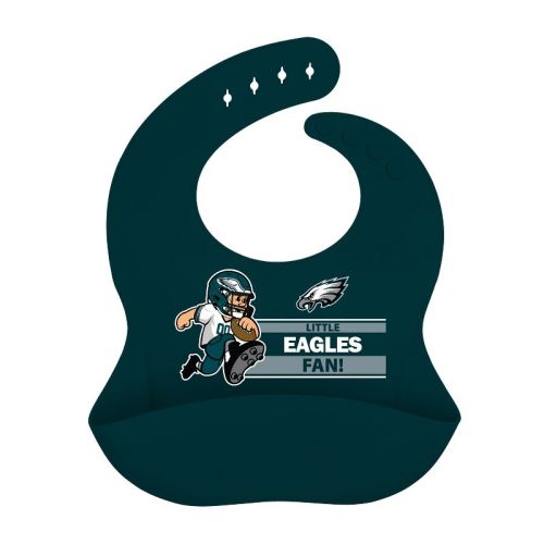 Babyfanatic Officially Licensed Unisex Silicone Baby Bib - Nfl Philadelphia Eagles.