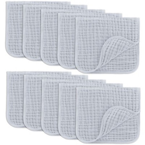 Muslin Burp Cloths Large 100% Cotton by Comfy Cubs