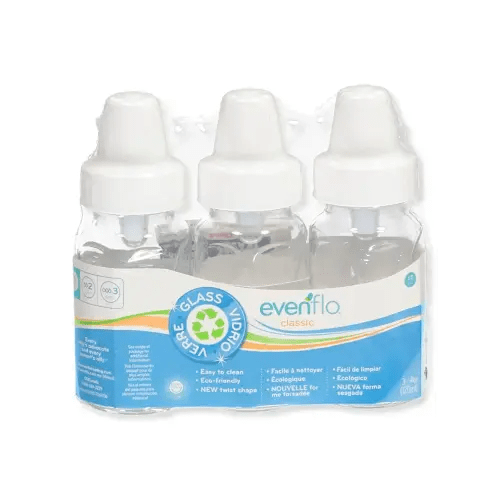 Evenflo 3 Pack Classic Glass Bottle, 4-Ounce