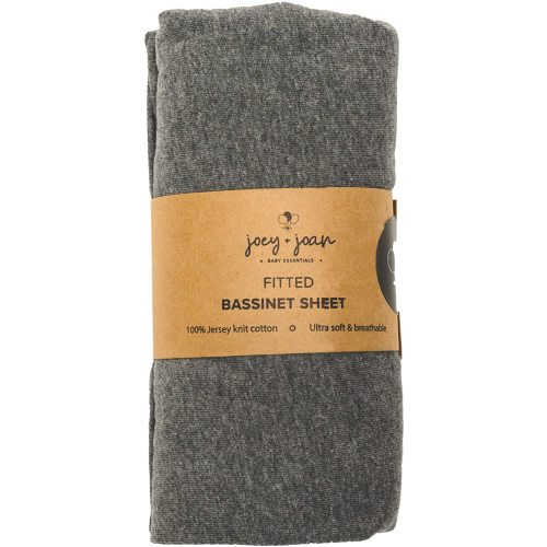 Bassinet Fitted Sheets Compatible with Chicco Lullago Bassinet and Chicco Close to You 3-in-1 Bedside Sleeper – Snuggly Soft Jersey Cotton – Fits Perfectly on 19 x 32 Mattress Pad – Grey