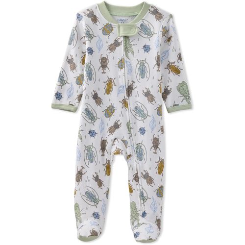 Butterblu Scout Sleep & Play 100% Organic Cotton Footed Zip Front Sleeper Pajamas for Baby Boys, Girls, Unisex
