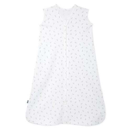 HALO SleepSack, 100% Cotton Wearable Blanket, Swaddle Transition Sleeping Bag, TOG 0.5, Blue Thyme, Medium, 6-12 Months