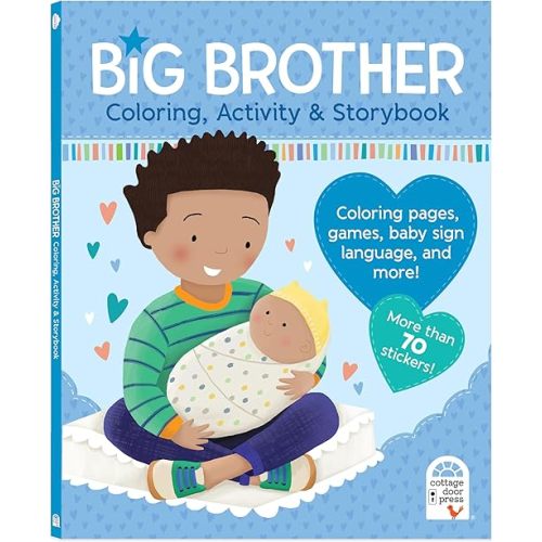 Big Brother Activity Book and Story with More than 70 Stickers - Includes Coloring Pages, Mazes, and More Paperback – February 10, 2025