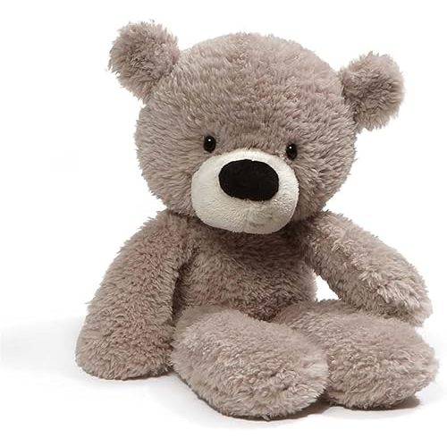 GUND Fuzzy Teddy Bear, Premium Stuffed Animal for Ages 1 and Up, Gray, 13.5”