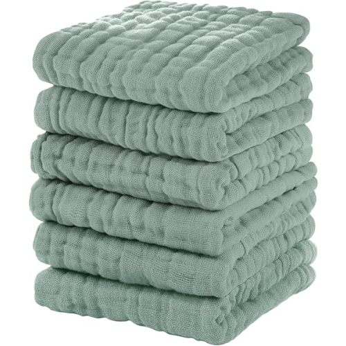 Muslin Baby Washcloths 6 Pack