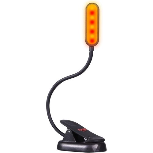 hooga Book Light, Ultra Dim Rechargeable Blue Blocking 1600K Amber or 625nm Red Light Emitting LEDs Prevent Eye Strain While Reading in Bed at Night. Gift for Students, Kids, Travel, Studying.