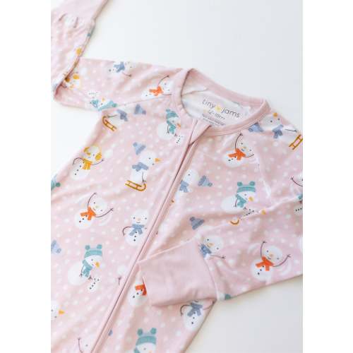 Pink Snowmen Zippy