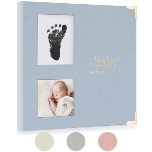 Keepsake Baby Memory Book for Boys and Girls – Timeless First 5 Year Baby Book With Photoslots – Cute Journal Scrapbook or Photo Album - Record a Milestone for Every Event from Birth to Age 5