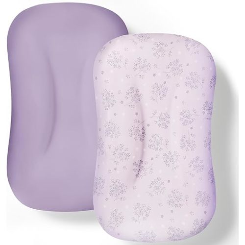 Baby Lounger Cover 2 Pack - Silky Soft and Breathable Infant Lounger Cover, Newborn Lounger Slipcover for Baby Boys Girls, Fits Cpzzkq & Most Loungers, Cover Only, Purple