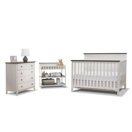 Sorelle Farmhouse Room In A Box Crib - Chocolate And White