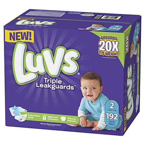 Luvs Triple Leakguards Diapers Size 2 192 Count