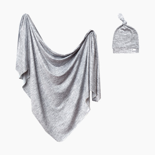Copper Pearl Top Knot Hat and Swaddle Bundle - Asher