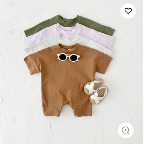 Baby Solid Color Causal Romper