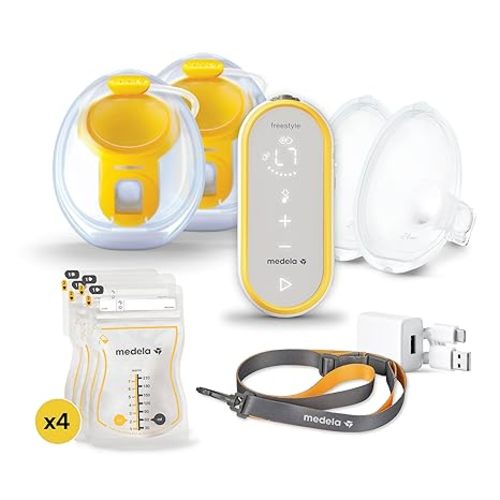 Medela Freestyle Hands-Free Double Electric Breast Pump with Wearable Cups, Rechargeable Battery, App Connectivity, Portable and Discreet Design